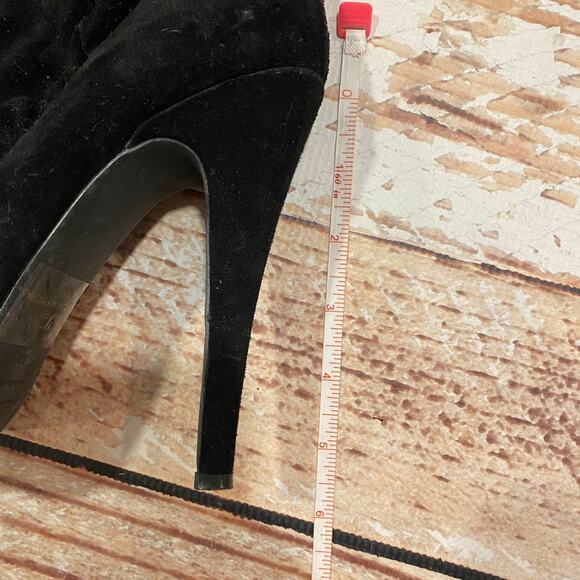 Colin Stuart suede leather black heeled booties - Picture 9 of 10